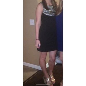 Marineblu Black Sequined Dress